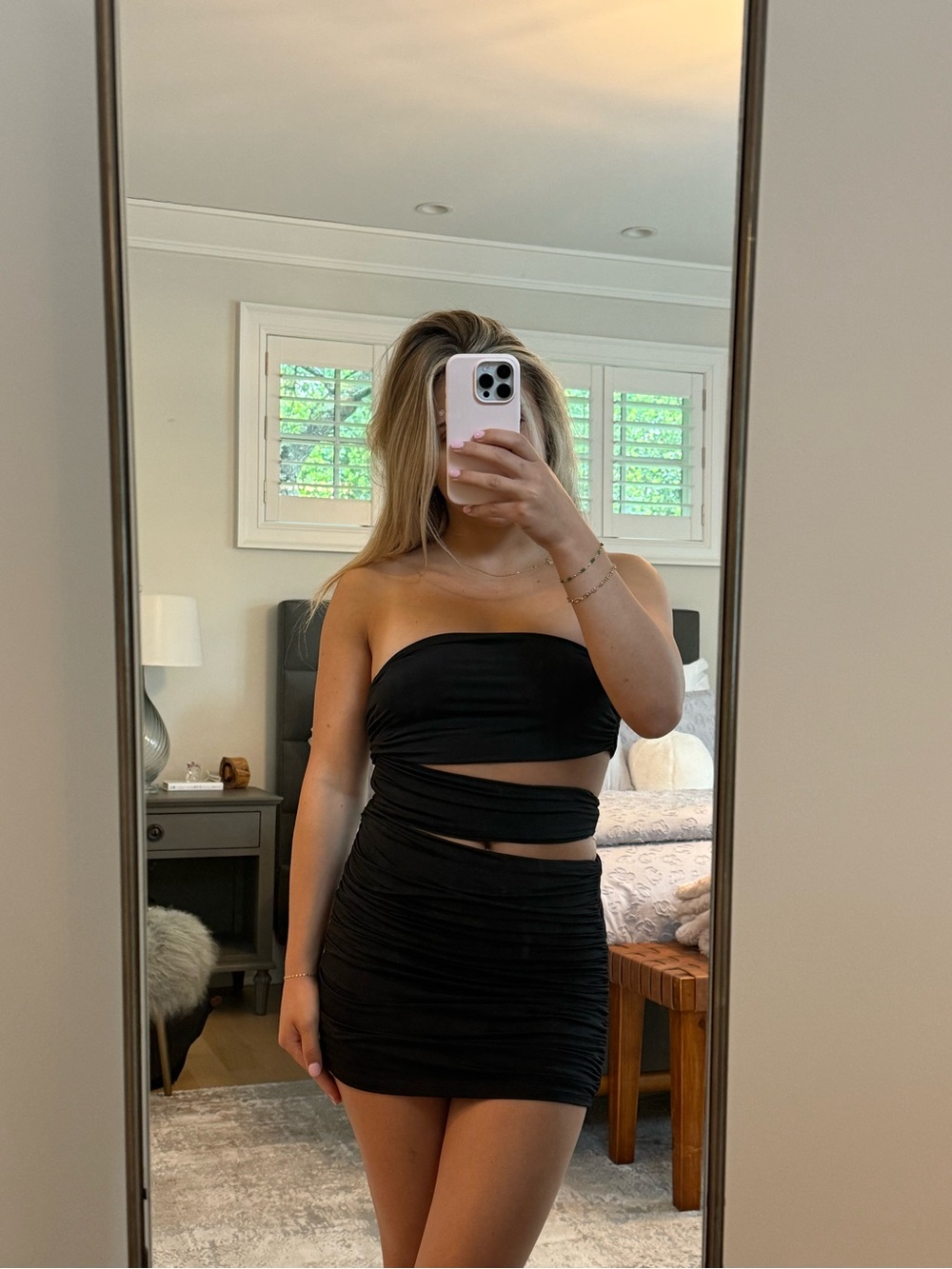 Black cut out mini dress in size XS